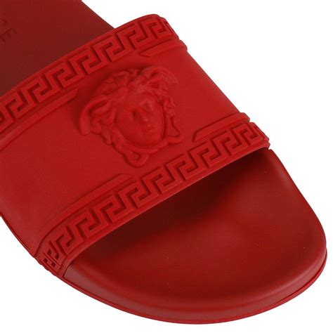 versace sandals mens red